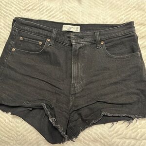 Abercrombie & Fitch Women's Black Denim Shorts